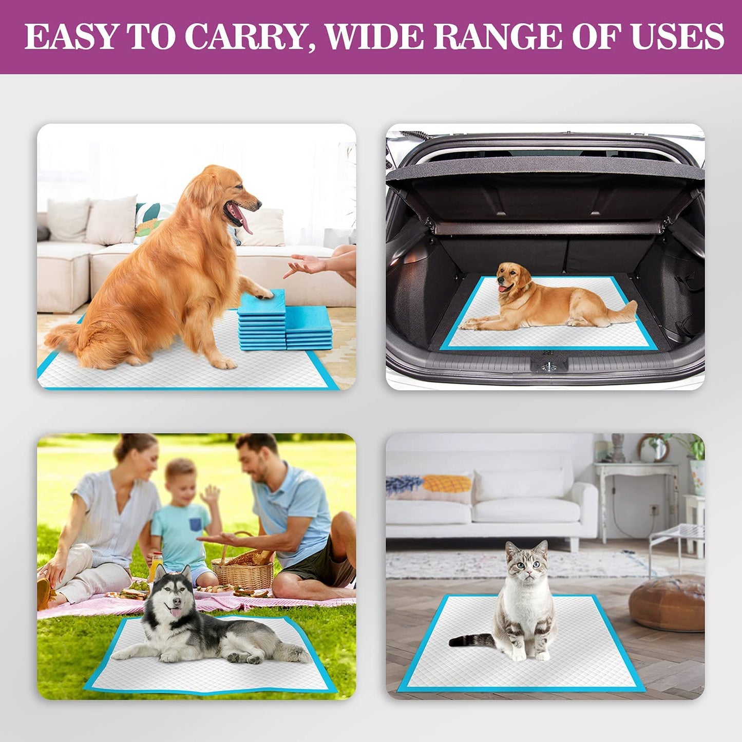 Dog Pee Pads,28"x30"/30"x36",X-Large,Super Absorbent & Leak-Proof
