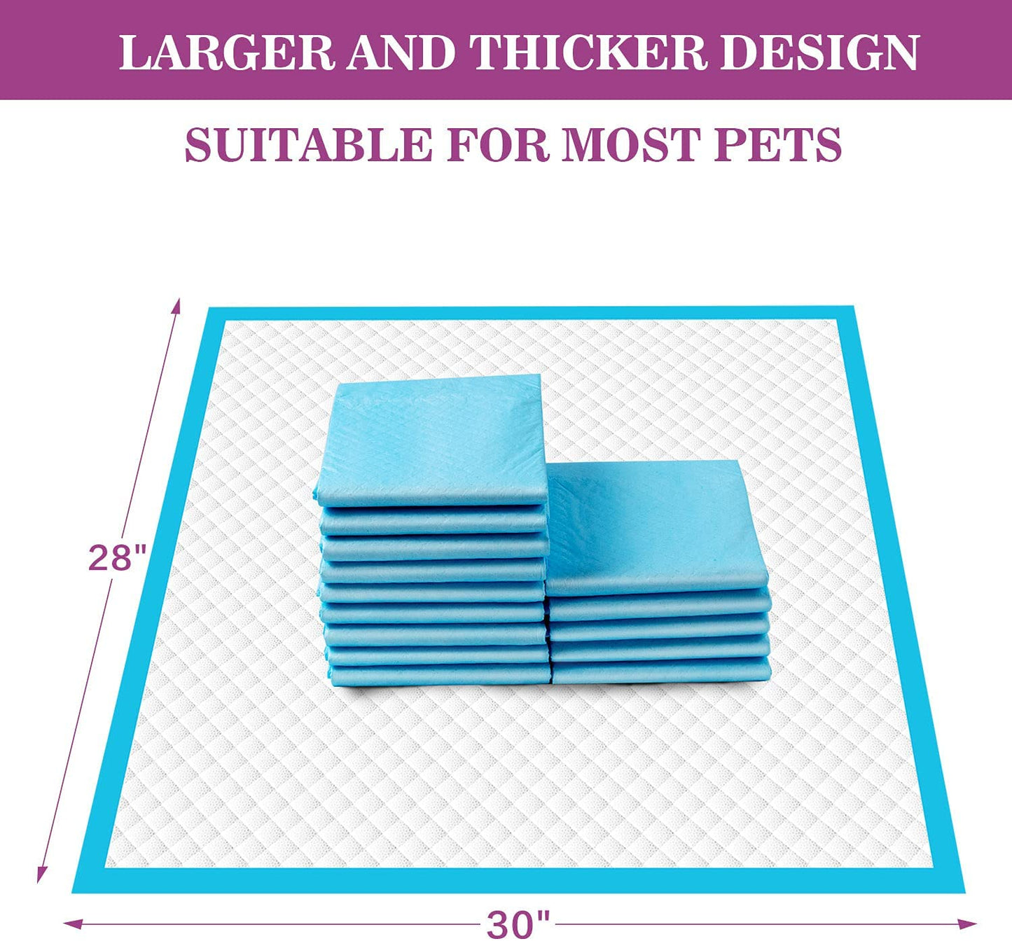 Dog Pee Pads,28"x30"/30"x36",X-Large,Super Absorbent & Leak-Proof