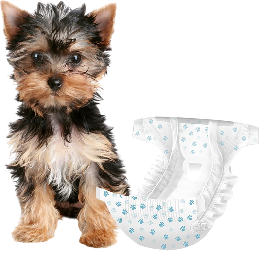 Female Dog Diapers 30 Count(XX-Small),Super Absorbent Disposable Dog Diapers Female with Flash Dry & Leakproof