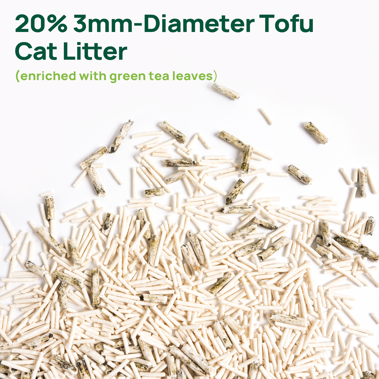 Tofu Cat Litter Clumping, Flushable, 100% Natural Pea Husk Kitty Litter Solubility in Water, (9lbs×2bags)