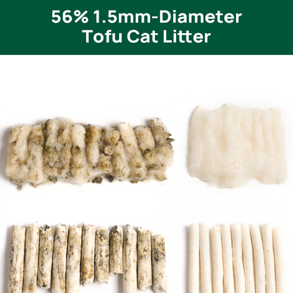 Mixed Tofu Cat Litter Clumping, Low Dust, Low Tracking, Ultra Absorbent and Fast Drying (9lbs×2bags)