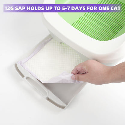 Cat Pads 16.9" X 11.4", Lavender Scent, 30 Ct | Pee Pads for Cats | Thickened 6-Layer Super Absorbent