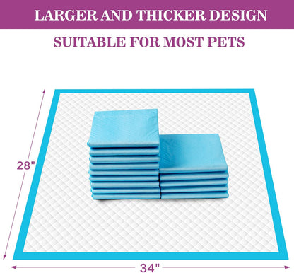 Dog Pee Pads Extra Large 28"x34"XL Disposable Pet Piddle Pad 60~240count